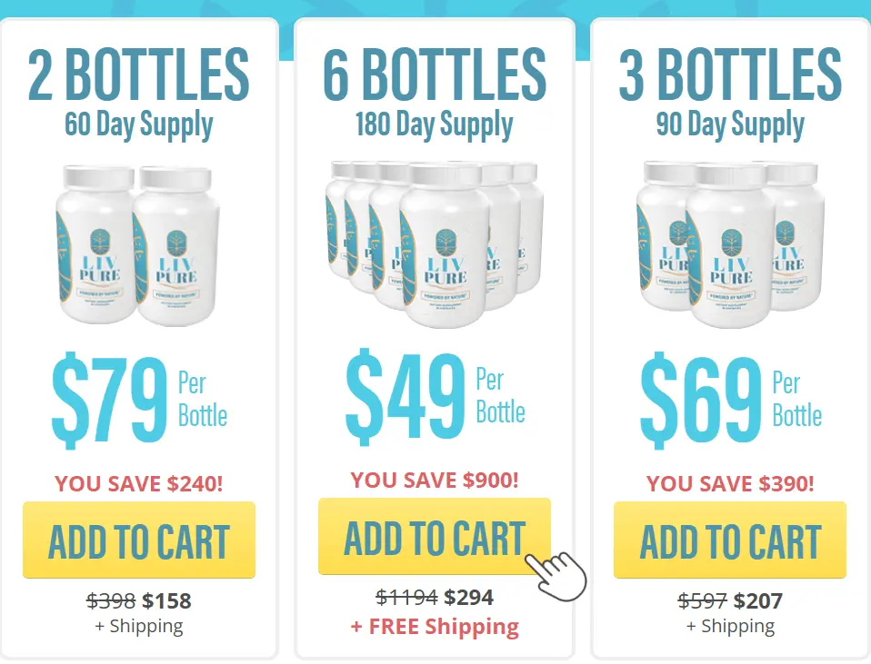 Liv Pure supplement pricing and discount offer